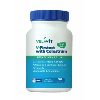 Velavit V-Firstect with Colostrum 30 Kapsül